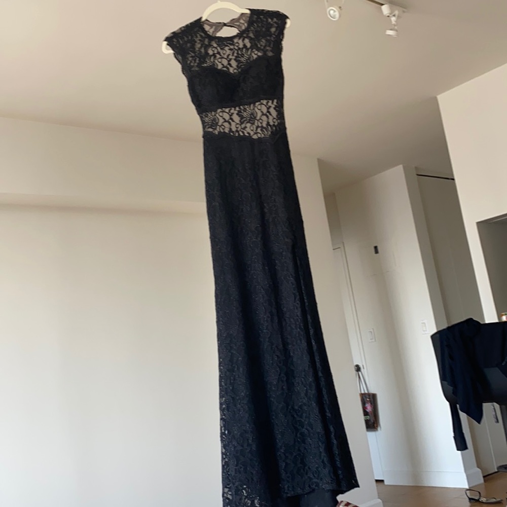 Black Lace Evening Gown that Sparkles! ✨